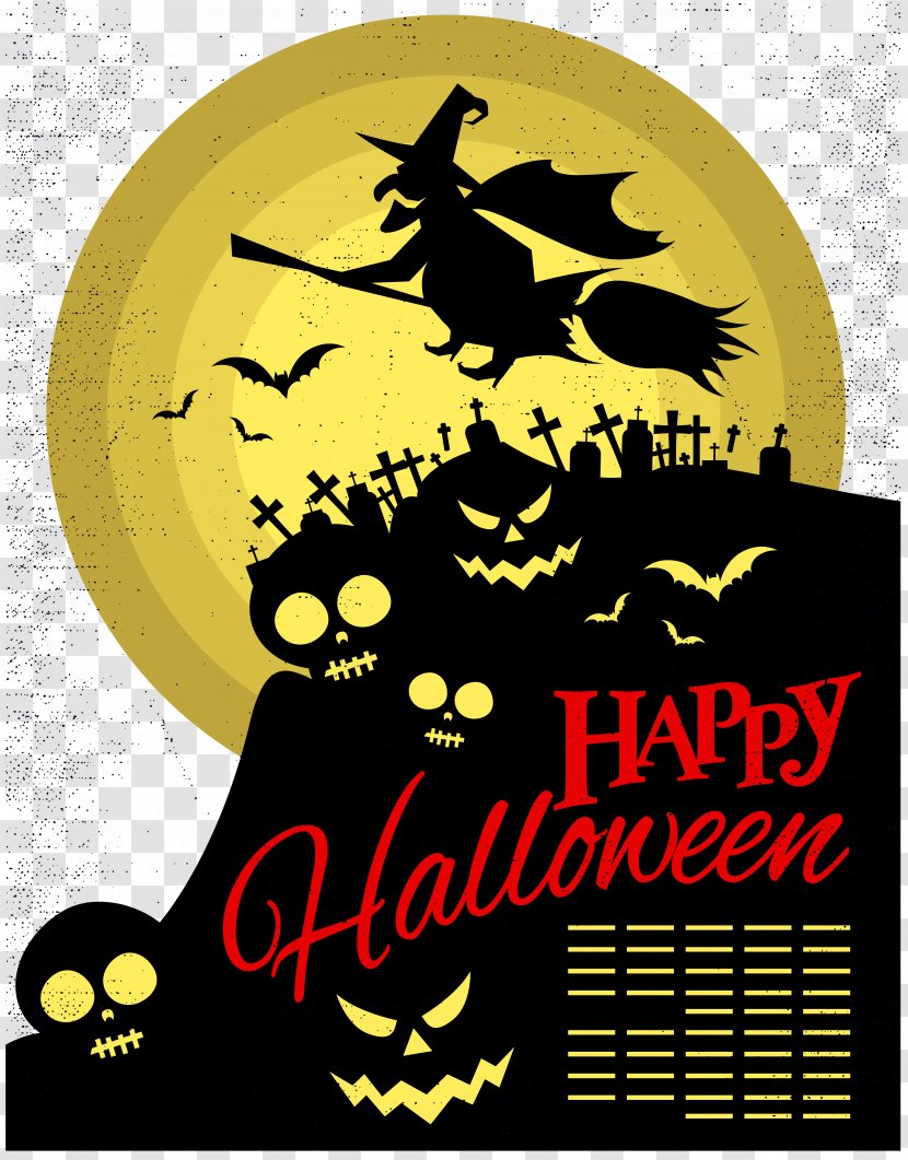 Poster Halloween Illustration - Logo - Horror Witch Transparent PNG