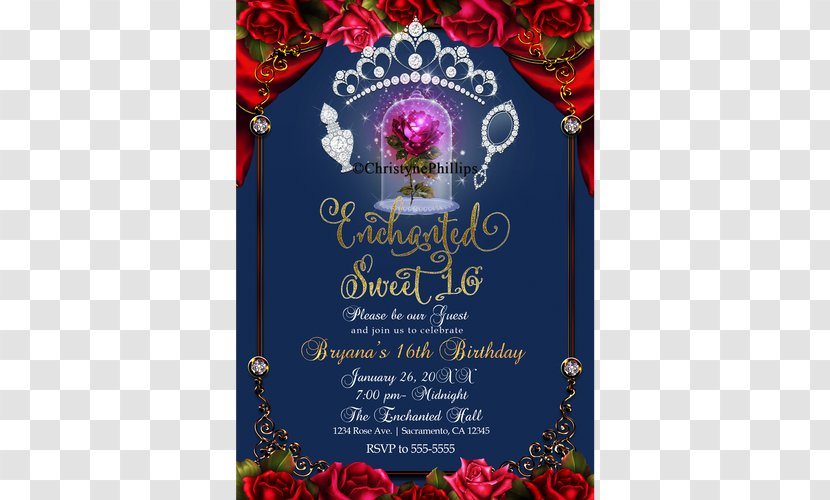 Wedding Invitation Sweet Sixteen Birthday Convite - Flower Transparent PNG
