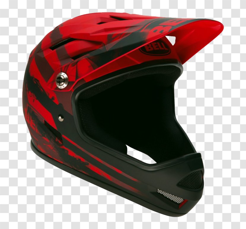Bicycle Helmet BMX Downhill Mountain Biking - Motorcycle Accessories - Red Racing Transparent PNG