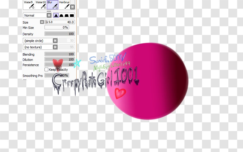 Drawing Brush Logo Brand Paint Tool SAI - Heart - Blur Transparent PNG