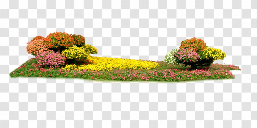 Floral Design Rectangle - Flower Bed Transparent PNG