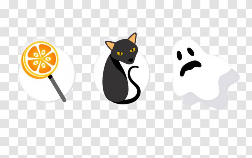 Cat Paper Halloween Sticker - Festival Transparent PNG