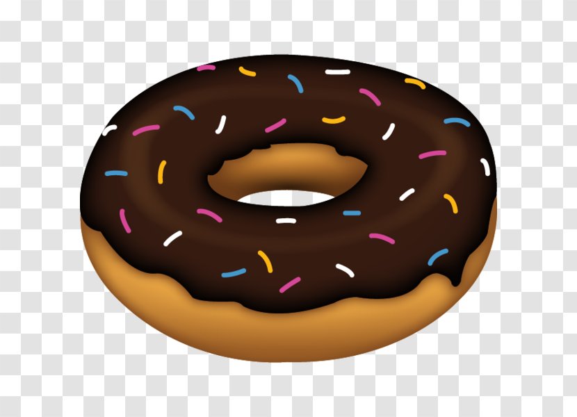 Donuts Emoji Junk Food Symbol - Iphone - Chocolate Donut Transparent PNG