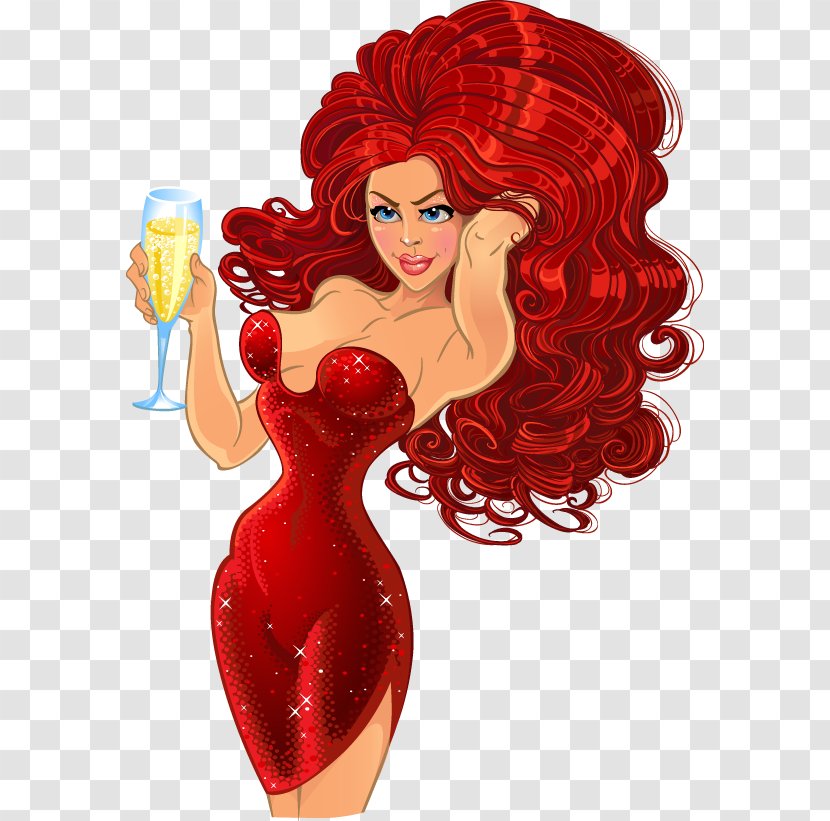 Female Clip Art - Red Hair - Woman Transparent PNG