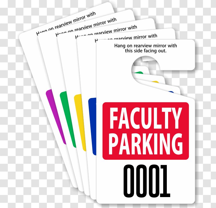 Rear-view Mirror Paper Parking - Permit Transparent PNG