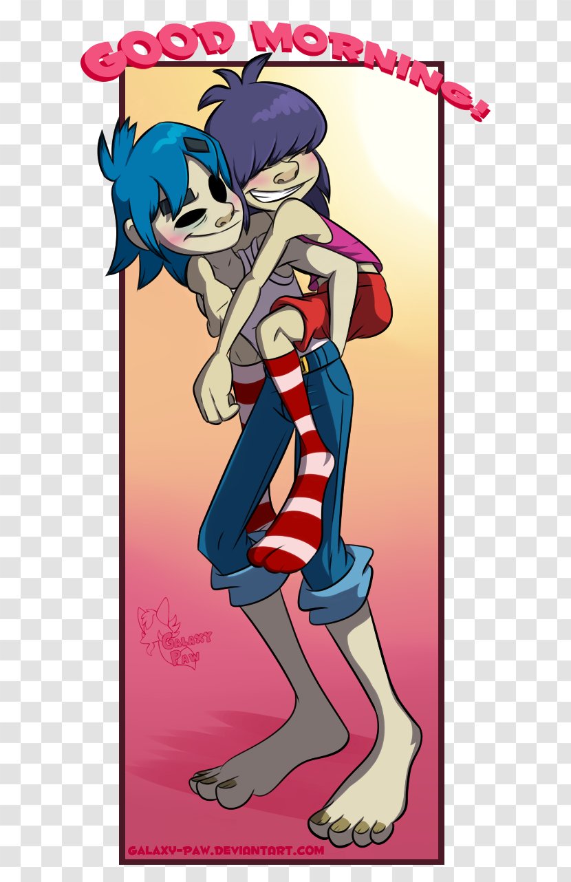 DeviantArt Illustration Fan Art Cartoon - Frame - Gorillaz 2d And Noodle Transparent PNG