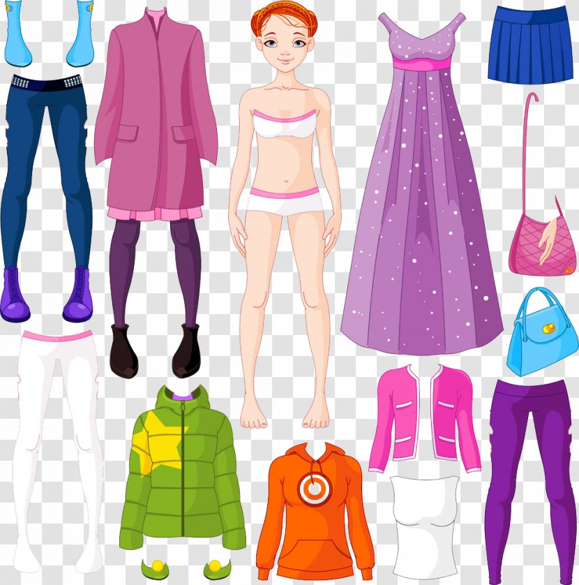 Paper Doll Clothing Stock Photography - Frame - Women Fashions Transparent PNG