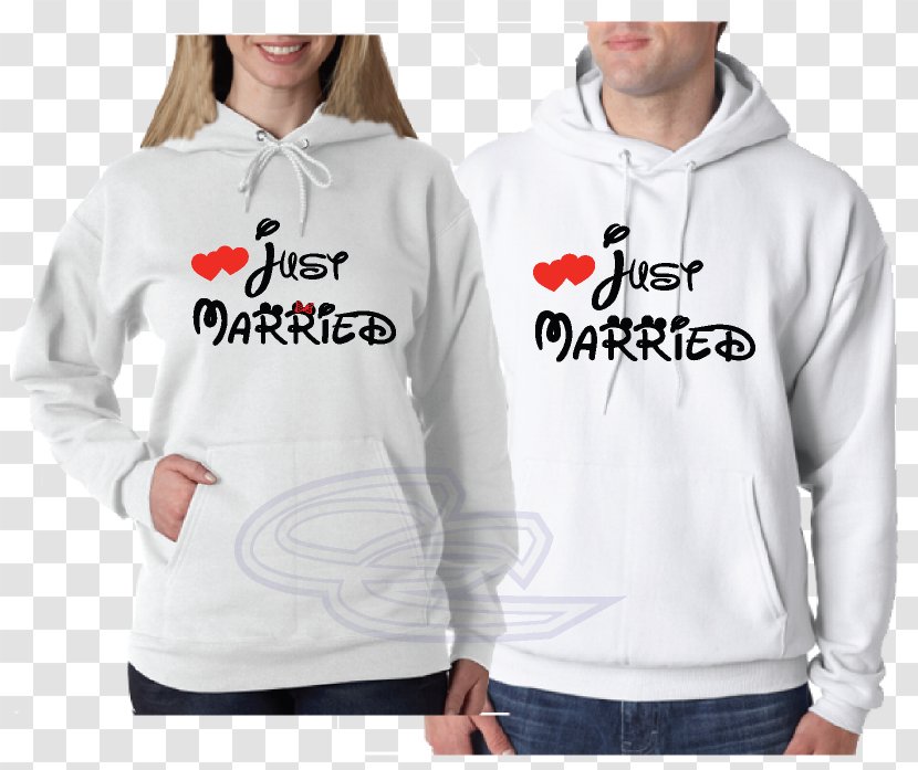 Hoodie T-shirt Sweater Hanes - Woman - Just Married Transparent PNG