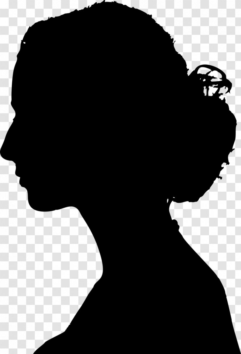 Woman Hair - Neck - Black Blackandwhite Transparent PNG