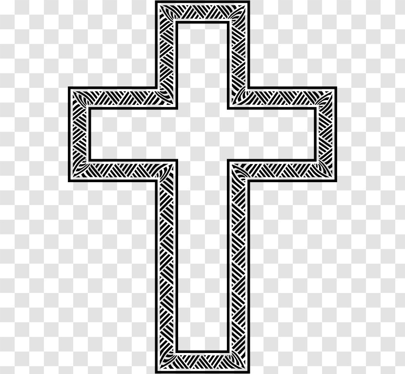 Christian Cross Emoji Symbol Latin - Monochrome - Strips Transparent PNG
