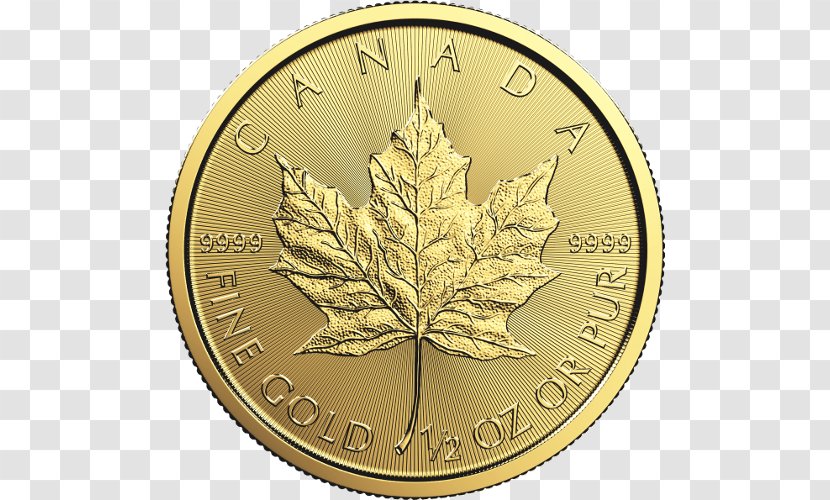 Gold Coin Canadian Maple Leaf Bullion - Royal Mint Transparent PNG