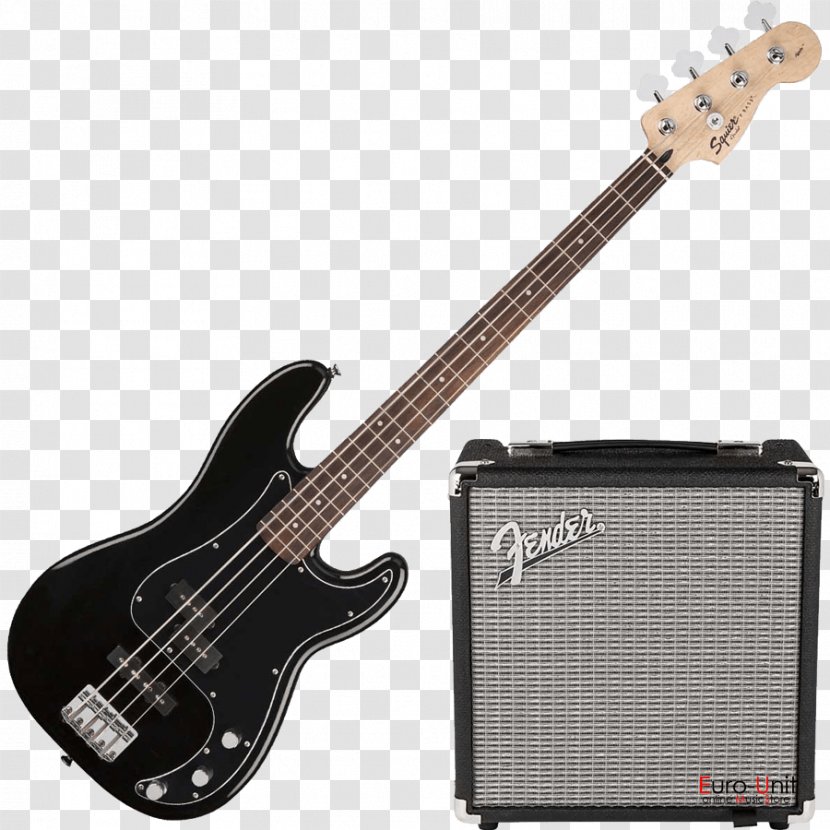 Squier Affinity Series Precision Bass PJ Fender Guitar Electric - Watercolor Transparent PNG