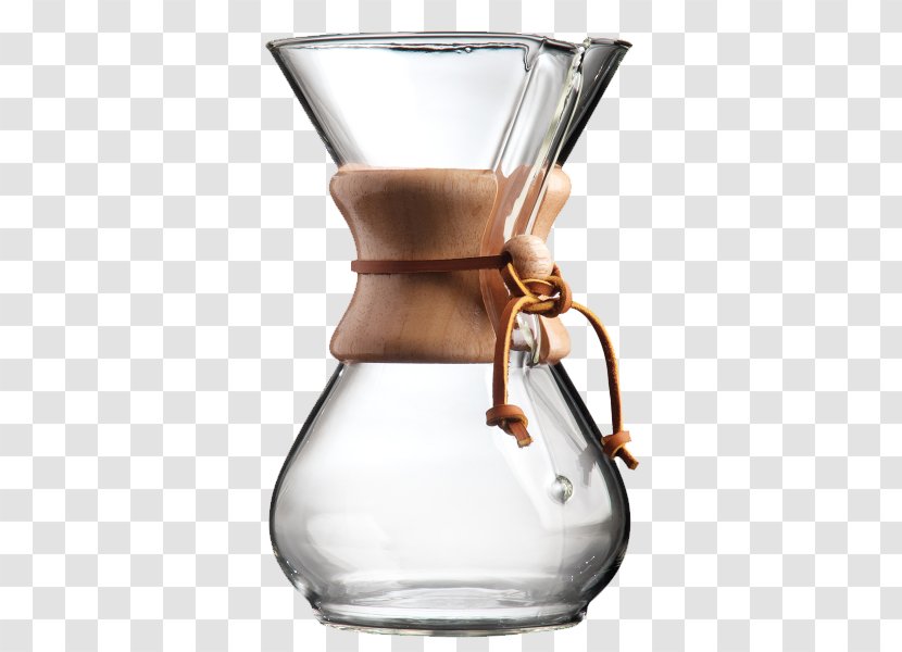 Chemex Coffeemaker Six Cup Glass Handle Classic - Brewed Coffee Transparent PNG