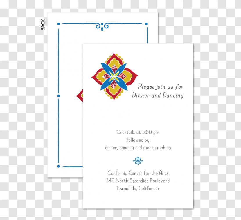 Wedding Invitation Reception Paper Yellow Blue - Party - Electronic Invitations Transparent PNG