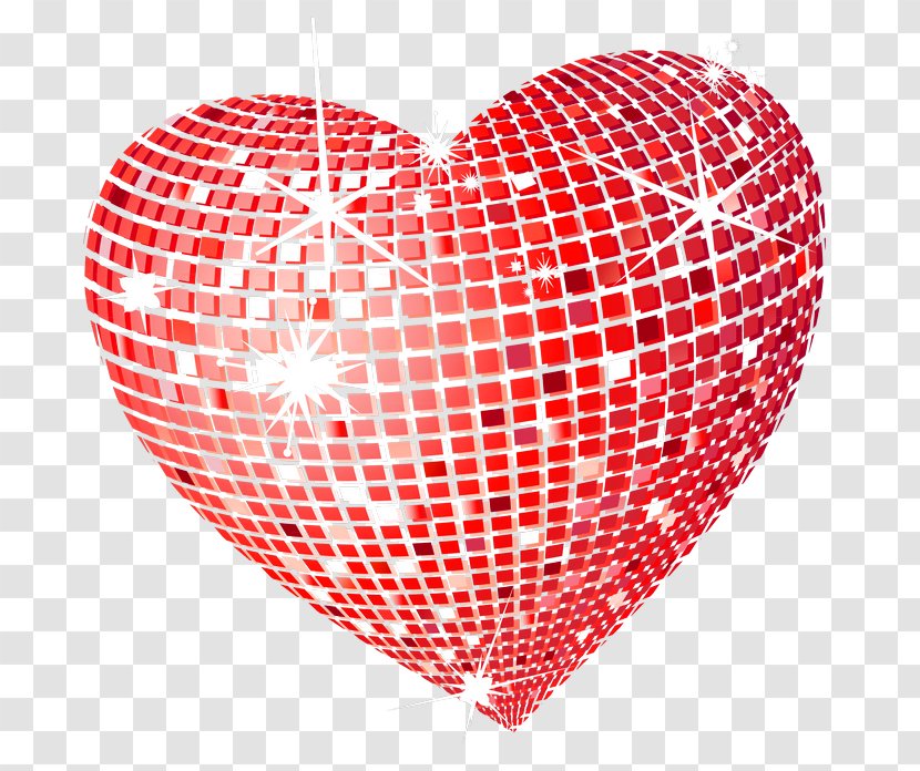 Heart Red Clip Art - Cartoon - Disco Clipart Picture Transparent PNG