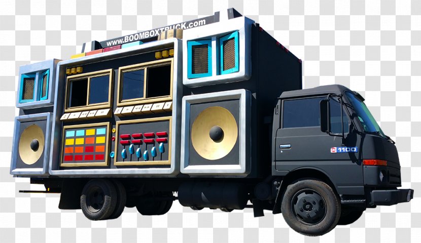 Commercial Vehicle Van Disc Jockey DJ Mix Truck - Watercolor Transparent PNG