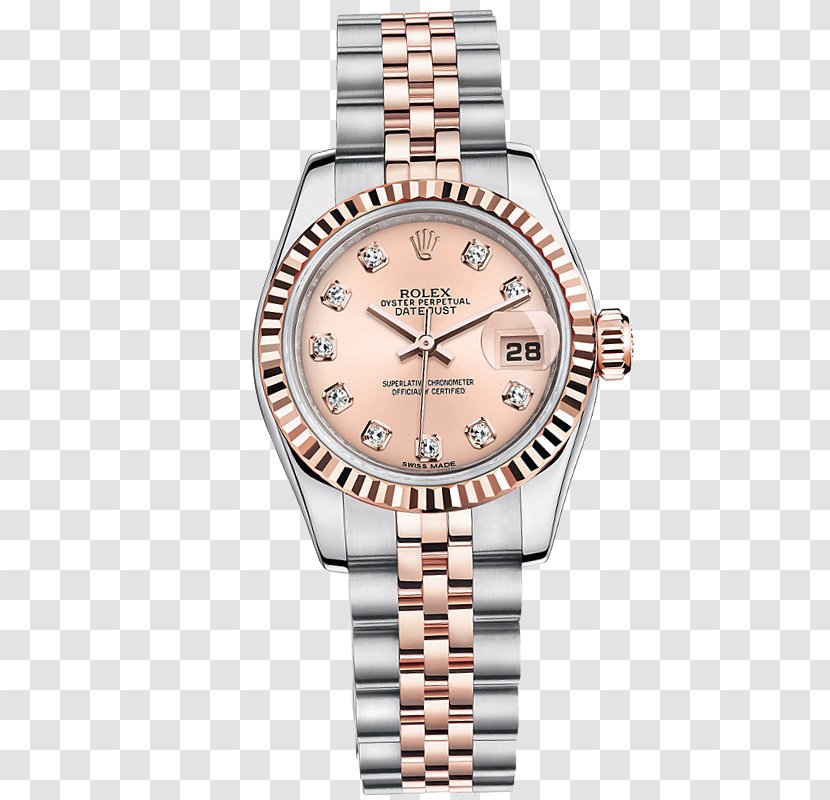 Rolex Datejust Submariner Daytona Watch - Wrist Watches Women Table Pink Transparent PNG