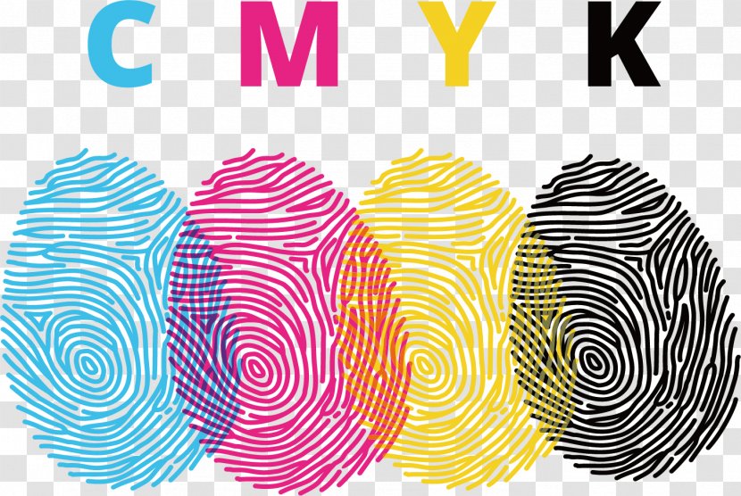 CMYK Color Model Fingerprint Euclidean Vector - Finger Print Design Transparent PNG