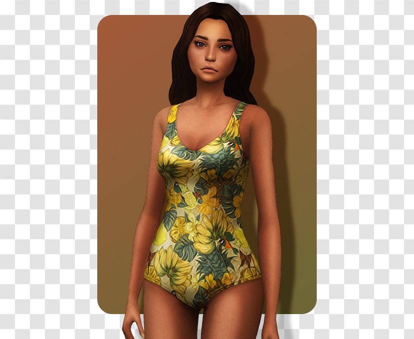 The Sims 4 Bodysuit Clothing Swimsuit Maxis - Flower Transparent PNG