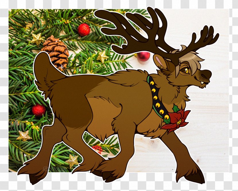 Reindeer YouTube Antler Christmas Ornament - Tree - Raindeer Transparent PNG