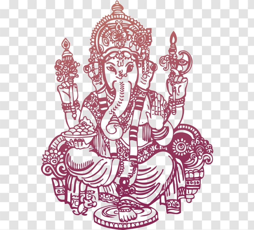 Ganesh Line Art - Coloring Book Transparent PNG