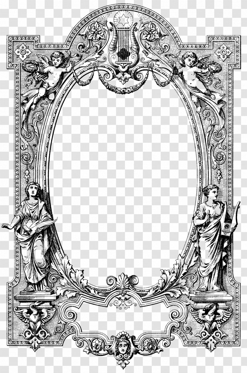 Borders And Frames Picture Poster Clip Art - Tree - Vintage Border Transparent PNG