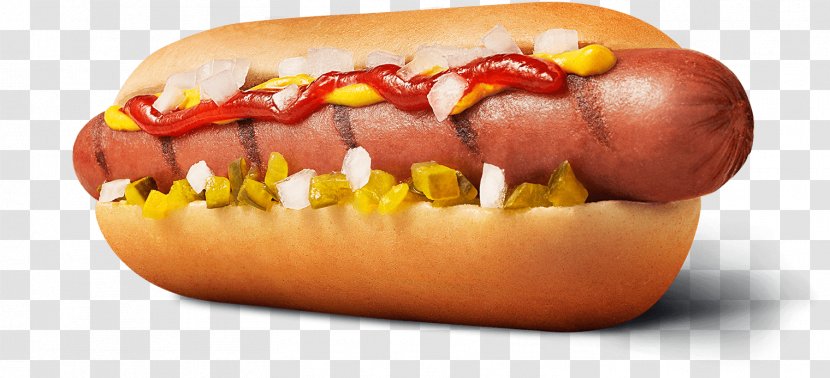 Chicago-style Hot Dog Cheeseburger Junk Food Knackwurst - Finger Transparent PNG