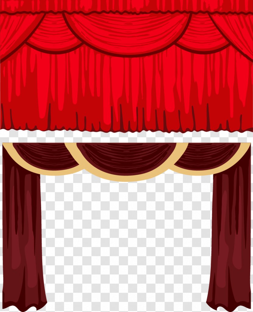 Theater Drapes And Stage Curtains Red Theatre - Table - Wine Curtain Transparent PNG