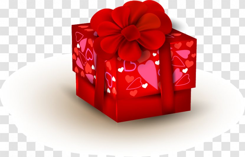 Box Gift Valentines Day Clip Art - Red - Valentine's Transparent PNG