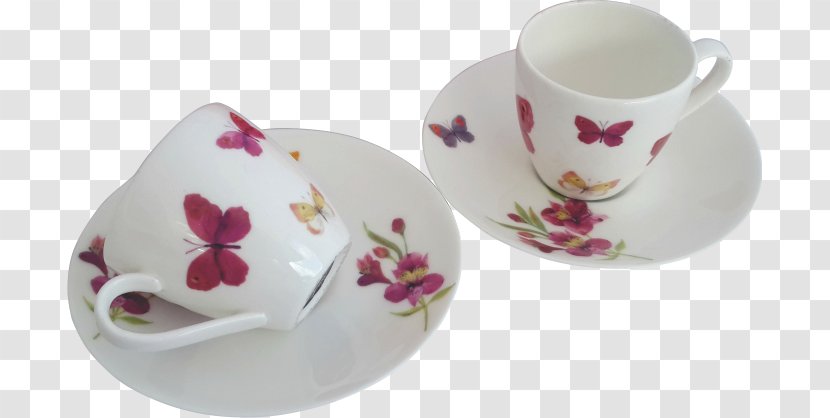Coffee Cup Saucer Porcelain Mug - Fine Dining Transparent PNG