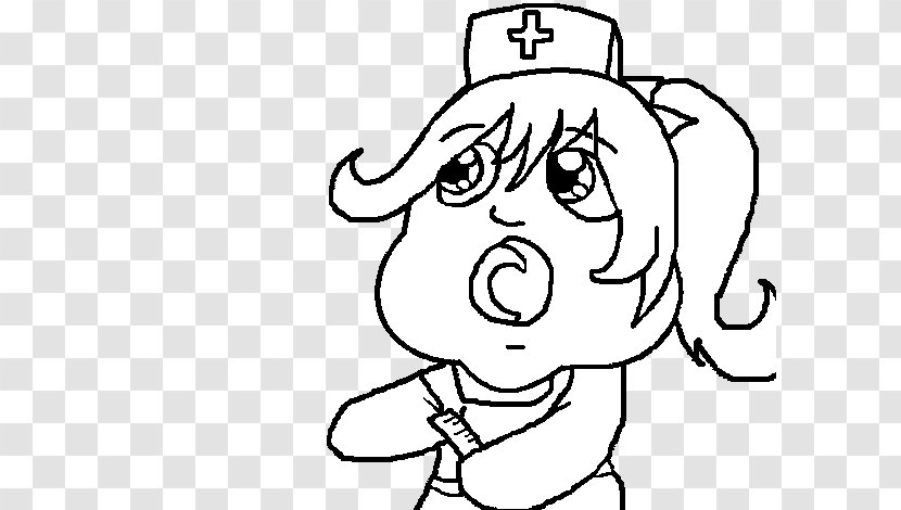 Clip Art Drawing Fan Line Illustration - Cartoon - Enfermeras Animadas Transparent PNG