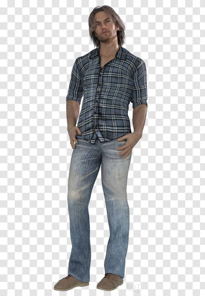Jeans Denim Tartan Shirt Pocket Transparent PNG