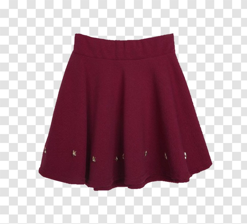 Skirt Waist Maroon - And Pleated Transparent PNG