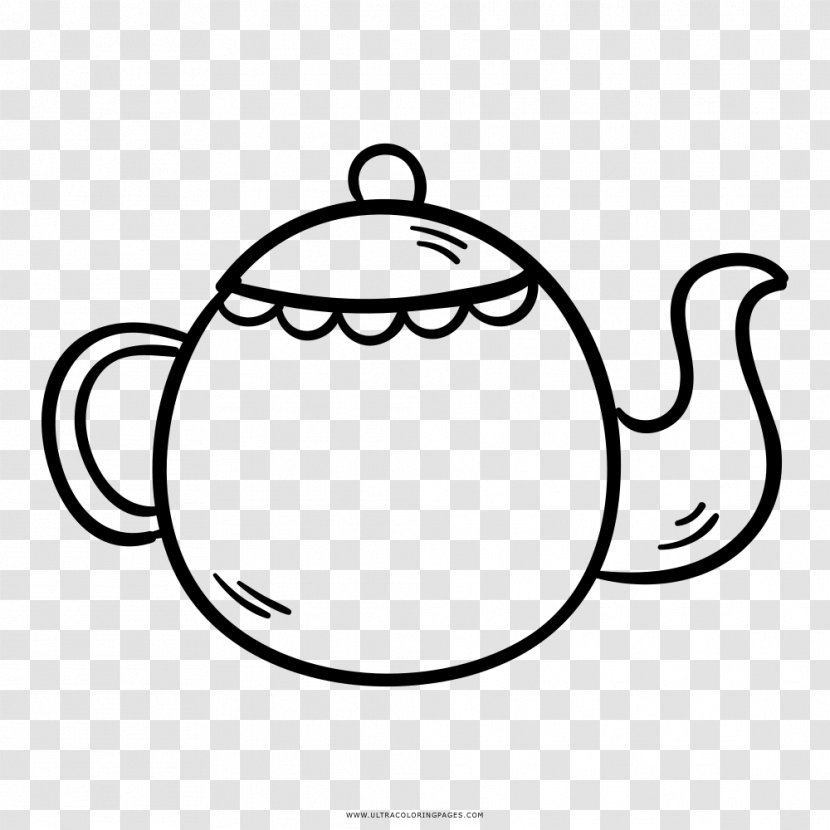 Teapot Kettle Drawing Clip Art - Monochrome Transparent PNG
