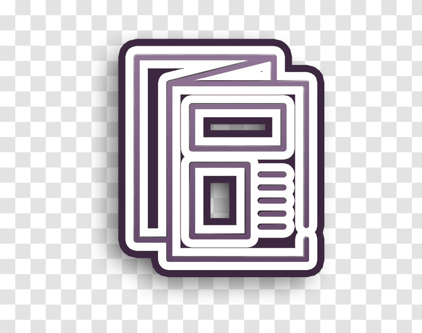 Media Advertising Icon Paper Icon Brochure Icon Transparent PNG