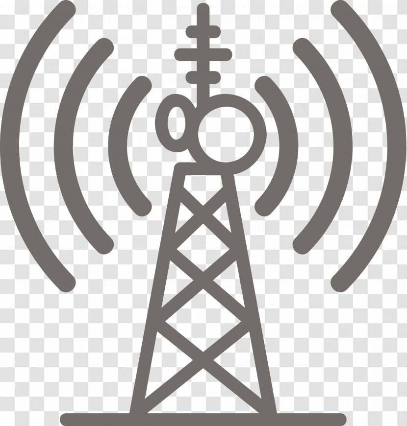 Telecommunications Tower Cell Site Mobile Phones Clip Art - Wireless - Free Icon Transparent PNG