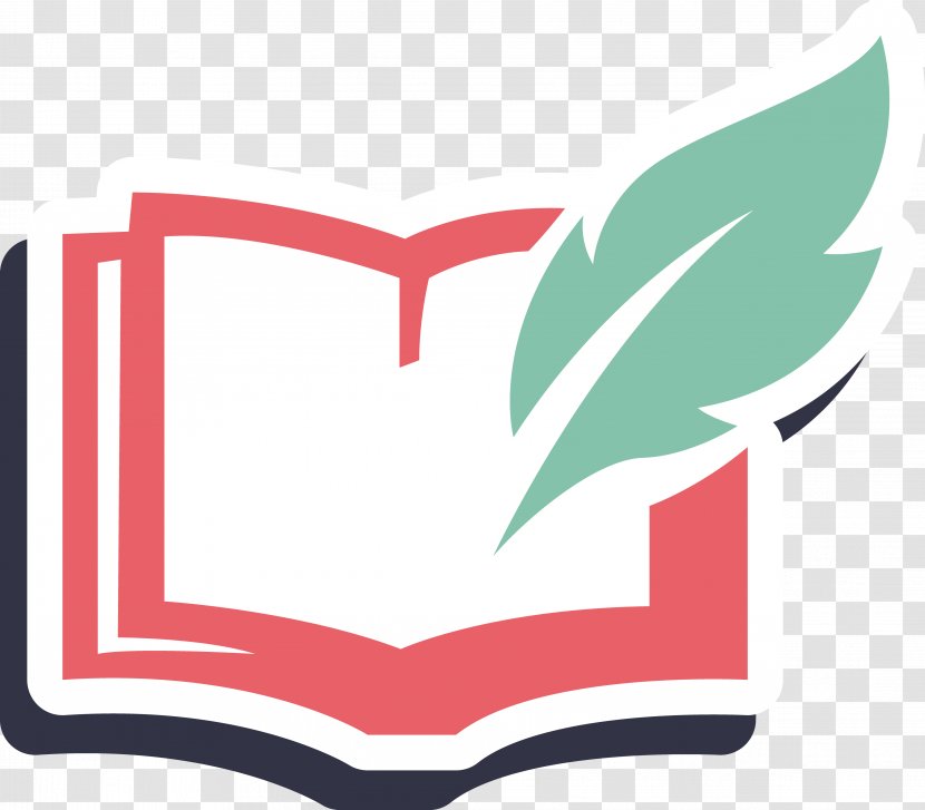 Logo Book Drawing Pen - Tree - Quill And Books Transparent PNG