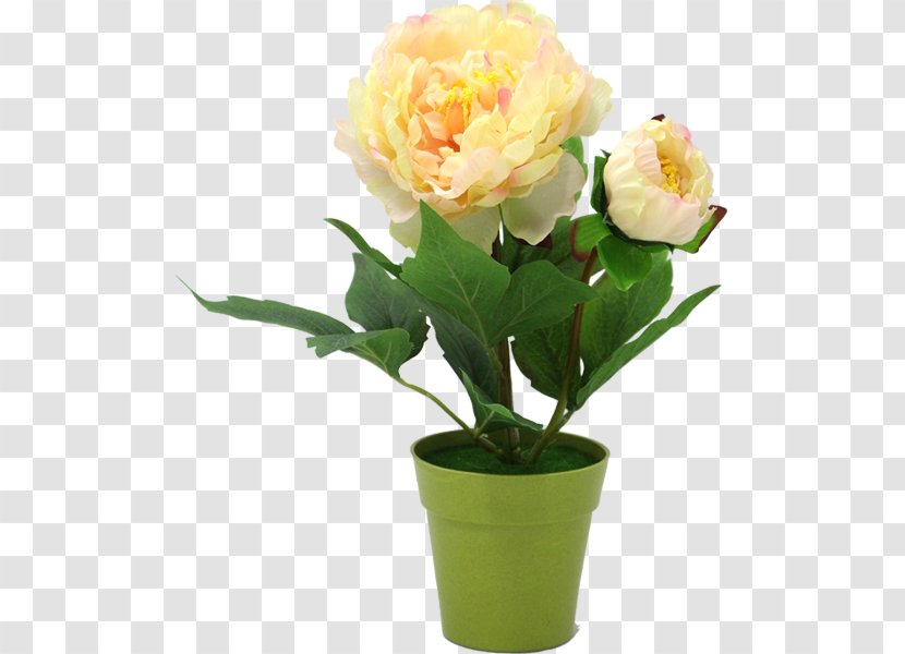 Peony Garden Roses Artificial Flower Flowerpot - Rose Family Transparent PNG