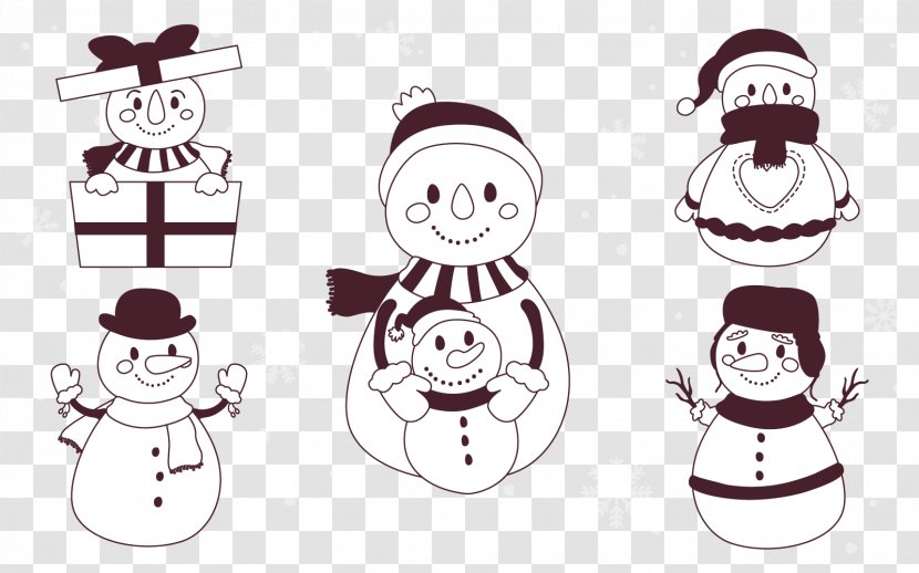 Snowman Hat Illustration - Fictional Character - Vector Collection Element Transparent PNG