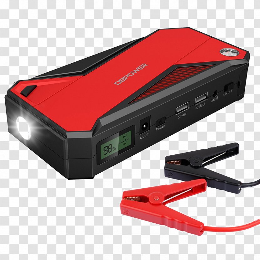 DBPOWER 600A 18000mAh Portable Car DJs BR AC Adapter Jump Start Starter - Smart Battery Charger - Maintenance Transparent PNG