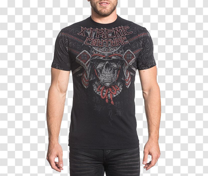 T-shirt Affliction Clothing Sleeve - Crew Neck Transparent PNG