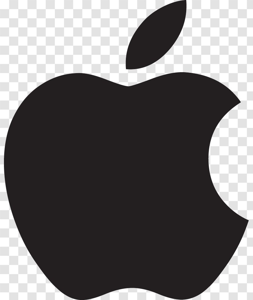 Apple Logo Icon - Pure Black Material Transparent PNG