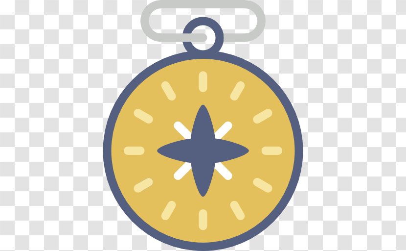 Download Icon - Yellow - Compass Transparent PNG