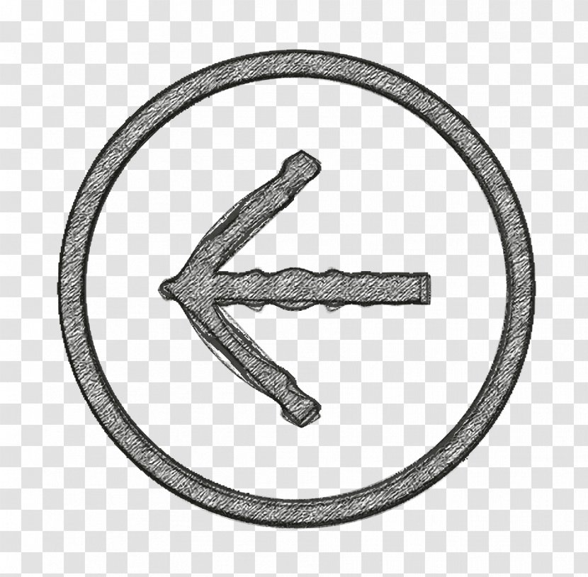 Arrow Icon Left - Symbol - Metal Hand Transparent PNG