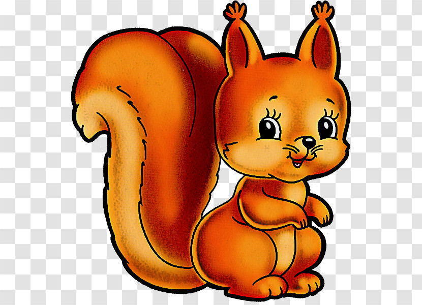 Cartoon Squirrel Tail Animal Figure Transparent PNG