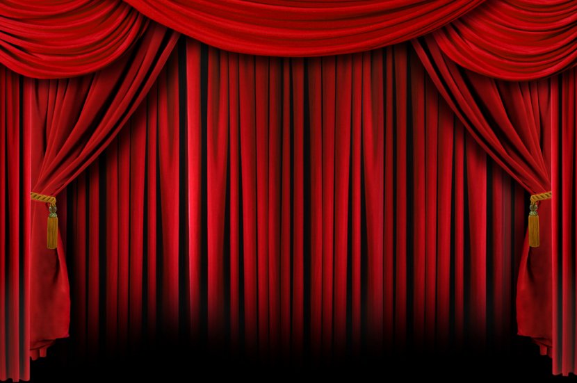 Light Theater Drapes And Stage Curtains Red Clip Art - Decor - Movie Theatre Transparent PNG