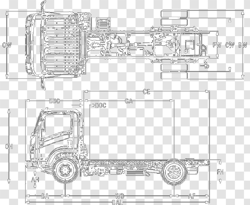 Isuzu Elf Car Oasis GMC - Gas Motor Diagram Transparent PNG