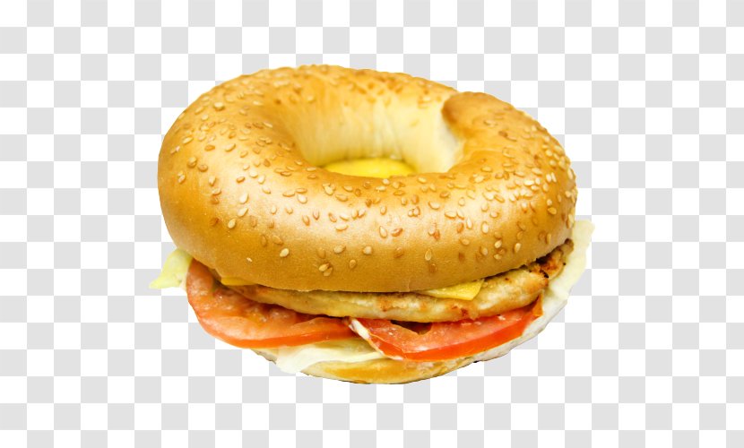 Cheeseburger Bagel Breakfast Sandwich Fast Food Donuts - American Transparent PNG