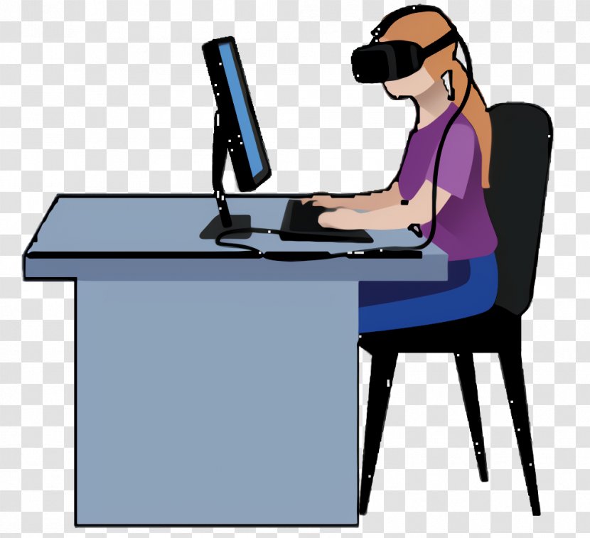 Virtual Reality Desk - Furniture - Output Device Electronic Instrument Transparent PNG