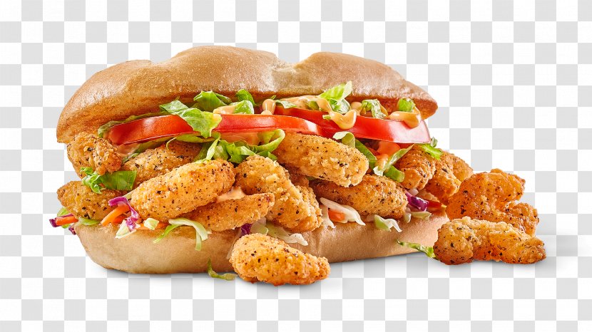 Po' Boy Veggie Burger Wrap Coleslaw Fast Food - Sandwich - Buffalo Transparent PNG